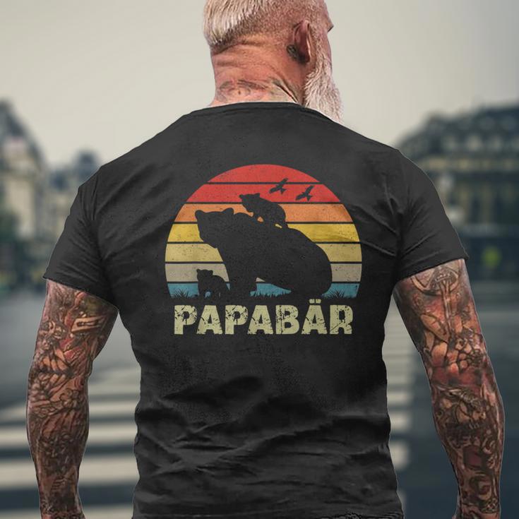 Bär Papaatertag Retro Papa Bär T-Shirt mit Rückendruck Geschenke für alte Männer