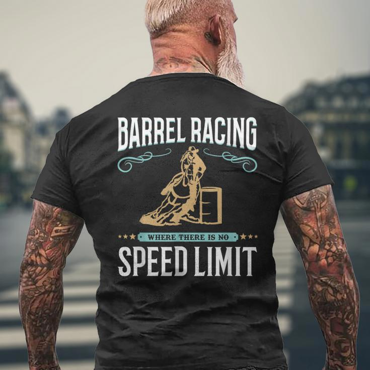 Barrel Racing Where There Is No Speed Limit Racer Men's T-shirt Back Print Gifts for Old Men