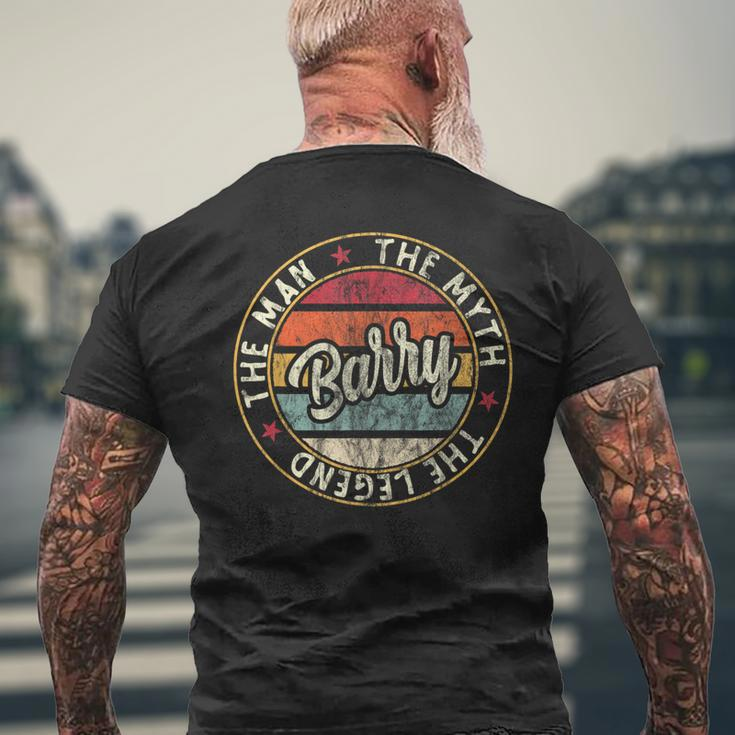 Barry The Man The Myth The Legend First Name Barry Men's T-shirt Back Print Gifts for Old Men