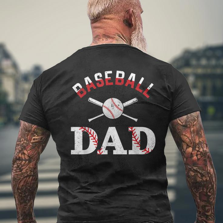 Baseball Dad Happy Fathers Day For Men Boys Kid Mens Back Print T-shirt Gifts for Old Men