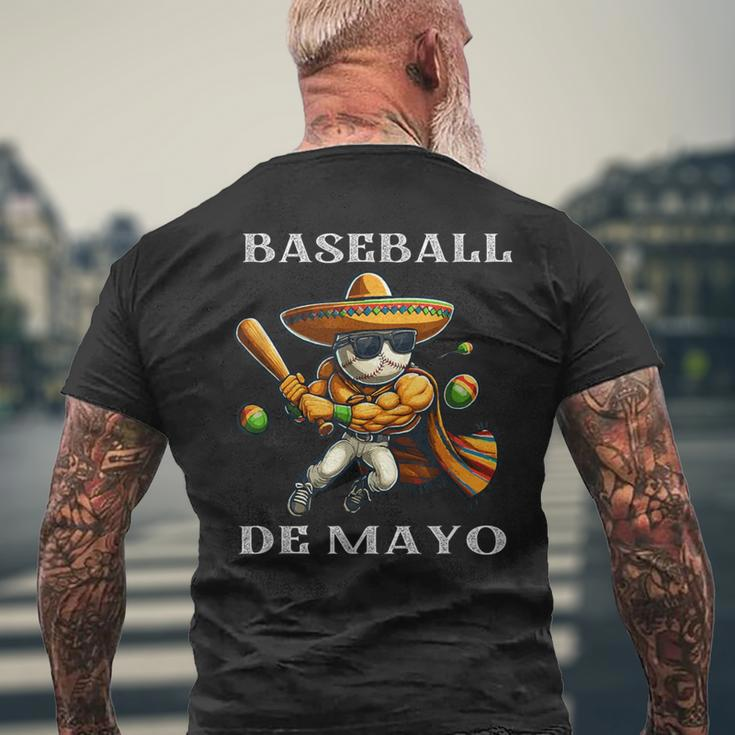Baseball De Mayo Fiesta Cinco De Mayo Baseball Man Men's T-shirt Back Print Gifts for Old Men