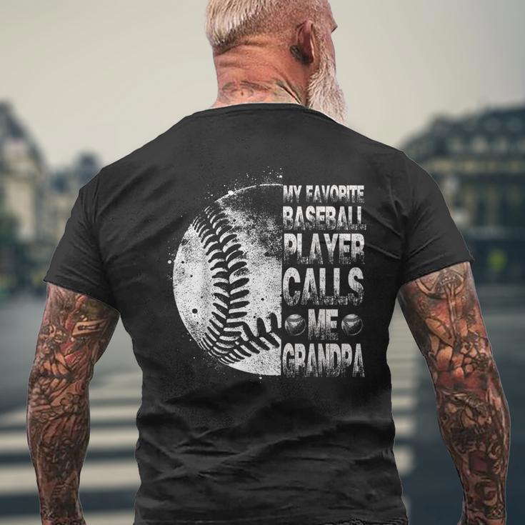 Baseball- Mein Lieblingsspieler Nennt Mich Opa Papa T-Shirt mit Rückendruck Geschenke für alte Männer