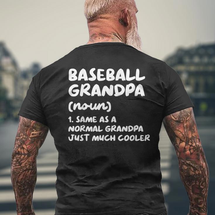 Baseball Grandpa Definition Men's T-shirt Back Print Gifts for Old Men