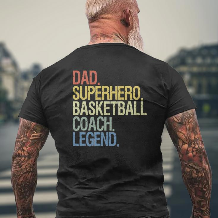 Basketball Coach Dad Sport Mens Back Print T-shirt Gifts for Old Men