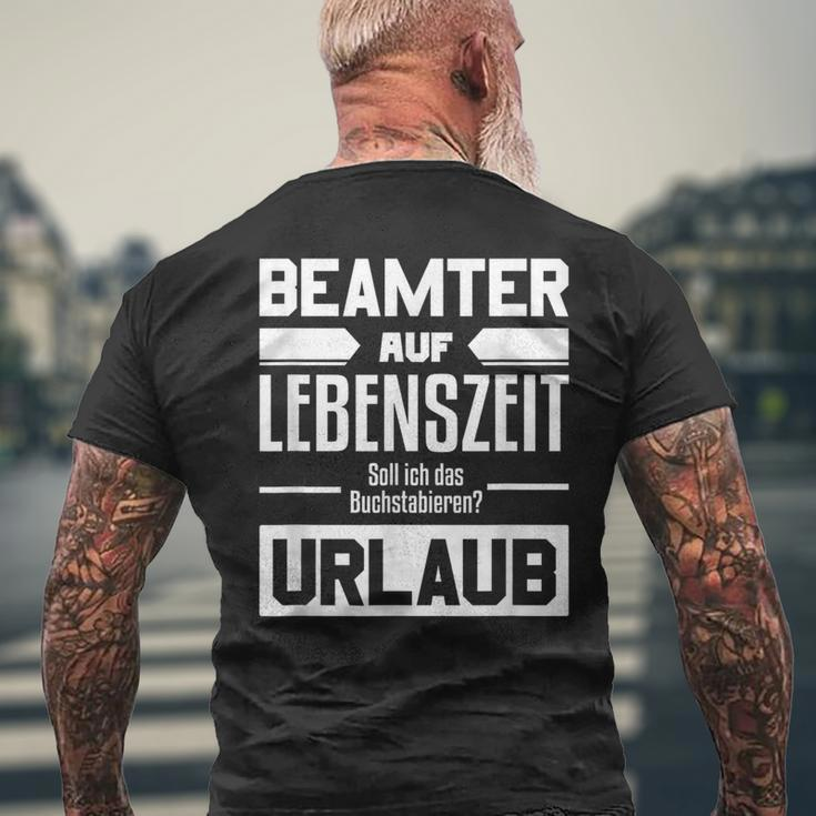 Beamter Auf Lebenszeit Beamter Auf Lebenszeit German Language T-Shirt mit Rückendruck Geschenke für alte Männer