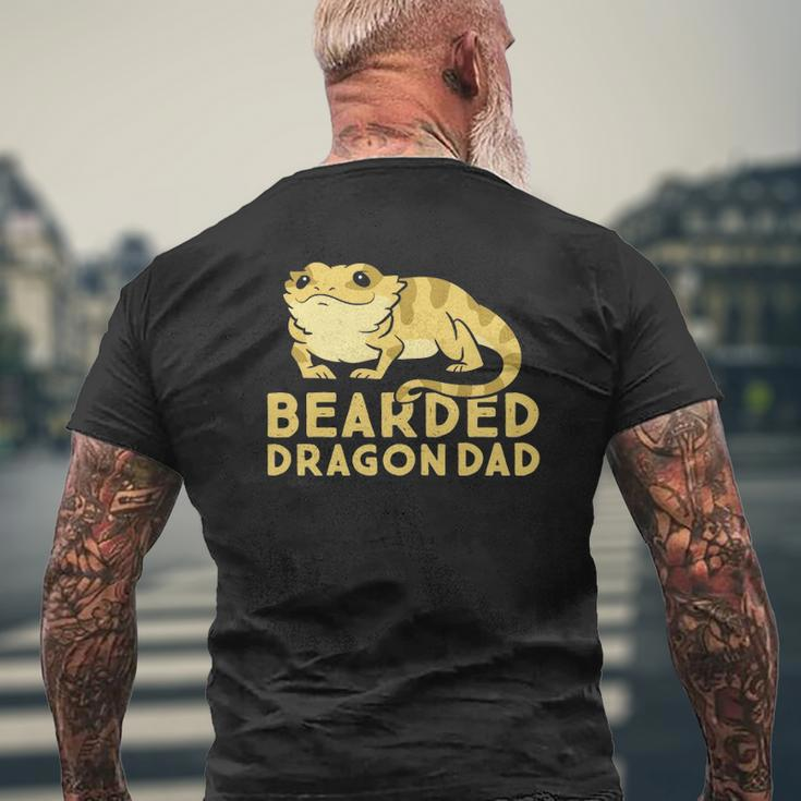 Bearded Dragon Dad Lizard Cute Bearded Dragon Mens Back Print T-shirt Gifts for Old Men