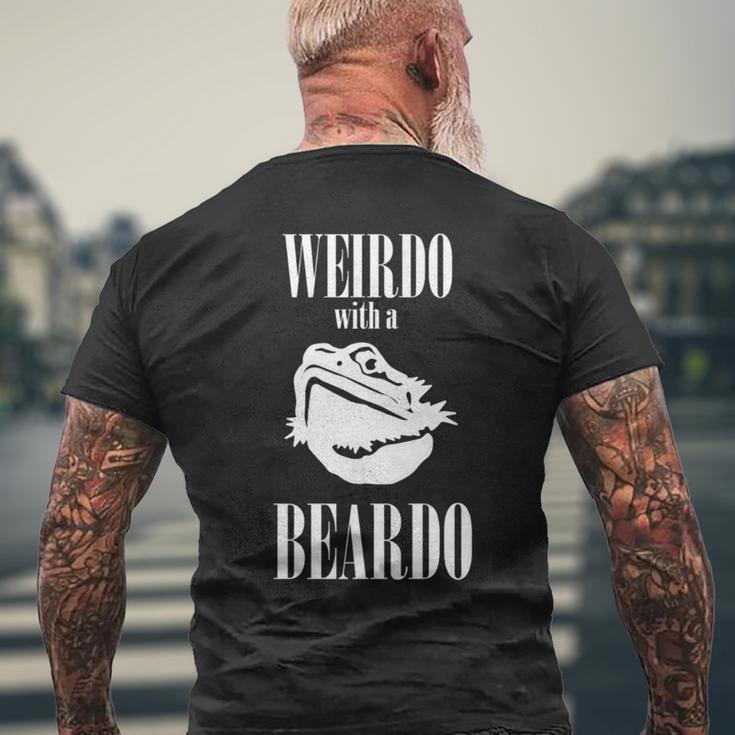 Bearded Dragon Reptile Weirdo With A Beardo Men's T-shirt Back Print Gifts for Old Men