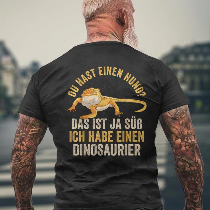Bearded Dragon Reptile Dinosaur Terrarium Lizard T-Shirt mit Rückendruck Geschenke für alte Männer