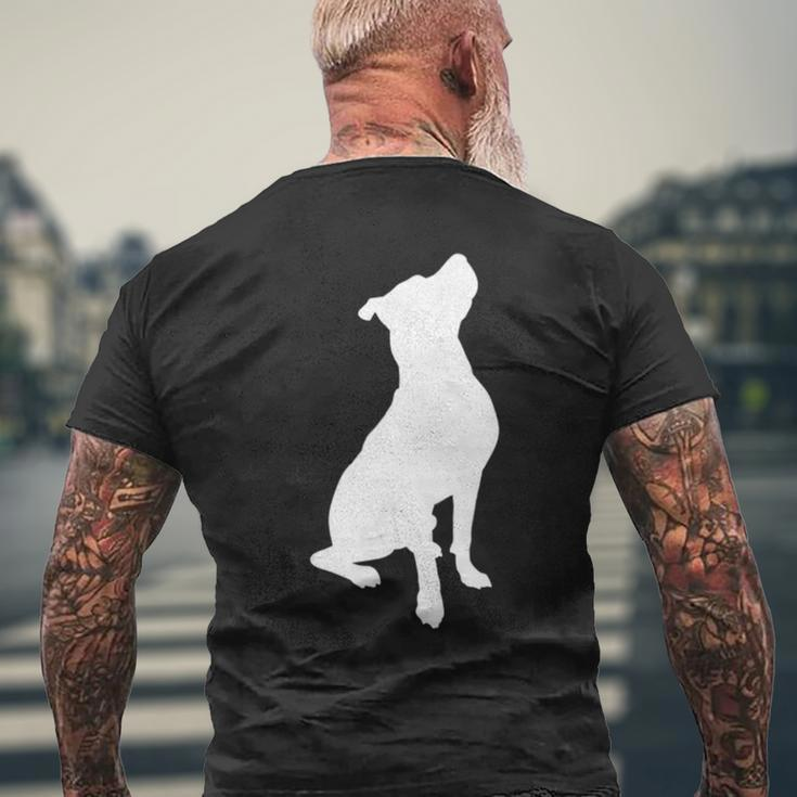 Beautiful White Pitbull For Pittie Moms Dads Dog Lovers Men's T-shirt Back Print Gifts for Old Men