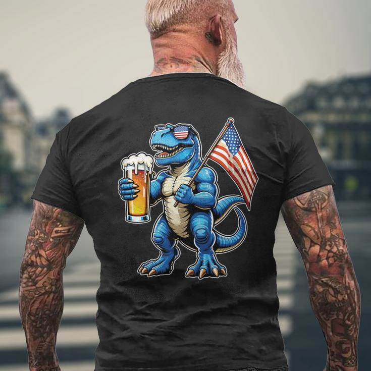 Beer Tap Usa Flag 4Th July Drinking And Fathers Day Us Flag Men's T-shirt Back Print Gifts for Old Men