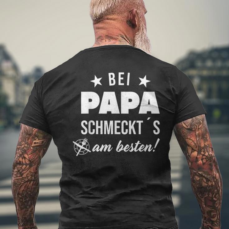 Bei Papa Schmeckts Best Chef Dad T-Shirt mit Rückendruck Geschenke für alte Männer