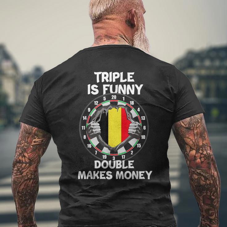 Belgien Flagge Darts Spieler Trikot Dart T-Shirt mit Rückendruck Geschenke für alte Männer