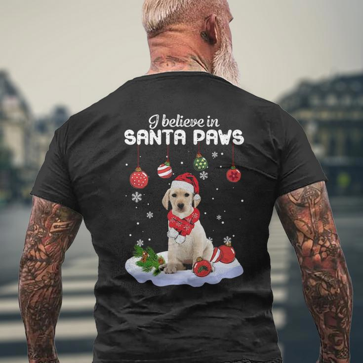 I Believe In Santa Paws Yellow Labrador Men's T-shirt Back Print Gifts for Old Men