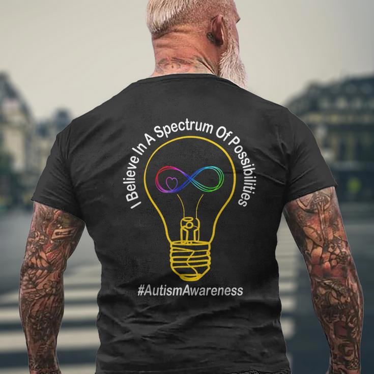 Believe In A Spectrum Of Possibilities Autism Awareness Men's T-shirt Back Print Gifts for Old Men