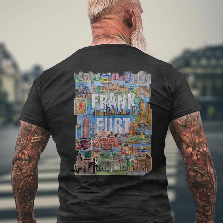 Bembel Ffm Frankfurt Skyline T-Shirt mit Rückendruck Geschenke für alte Männer