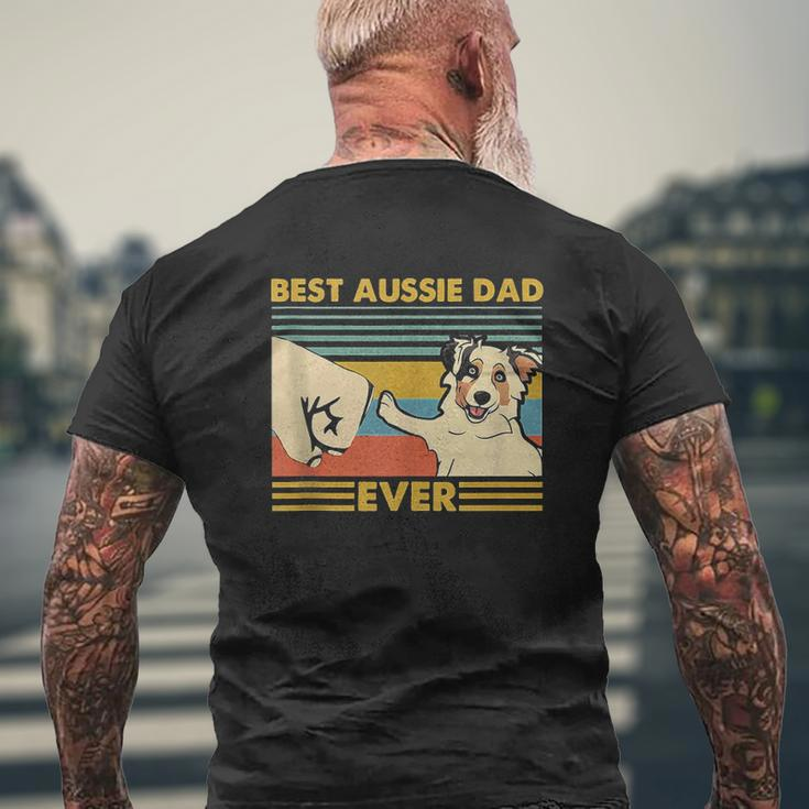 Best Aussie Dad Ever Retro Vintage Sunset Mens Back Print T-shirt Gifts for Old Men