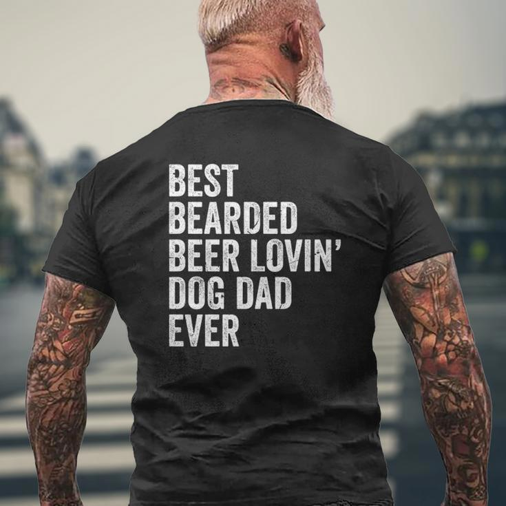 Best Bearded Beer Lovin Dog Dad Ever Mens Back Print T-shirt Gifts for Old Men