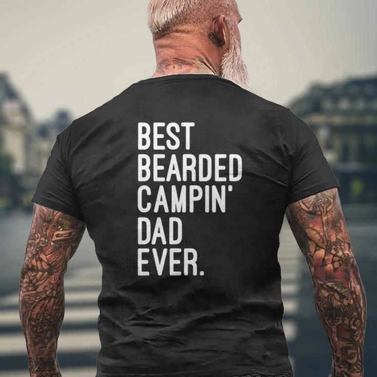 Best Bearded Campin' Dad Ever Outdoor Camping Life Mens Back Print T-shirt Gifts for Old Men