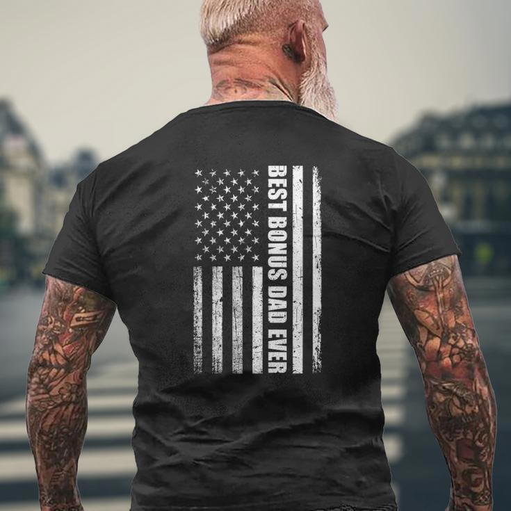 Best Bonus Dad Ever American Flagfathers Day Mens Back Print T-shirt Gifts for Old Men