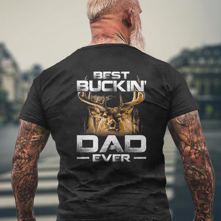Best Buckin' Dad Ever Deer Hunting Bucking Father Mens Back Print T-shirt Gifts for Old Men