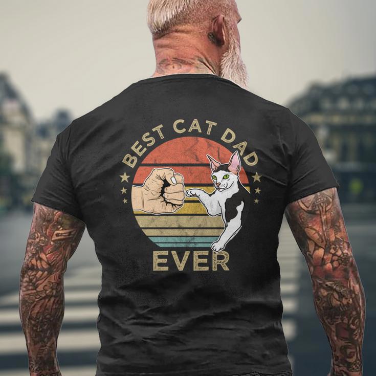 Best Cat Dad Ever Retrointage Katze Katzen Papa Geschenk T-Shirt mit Rückendruck Geschenke für alte Männer