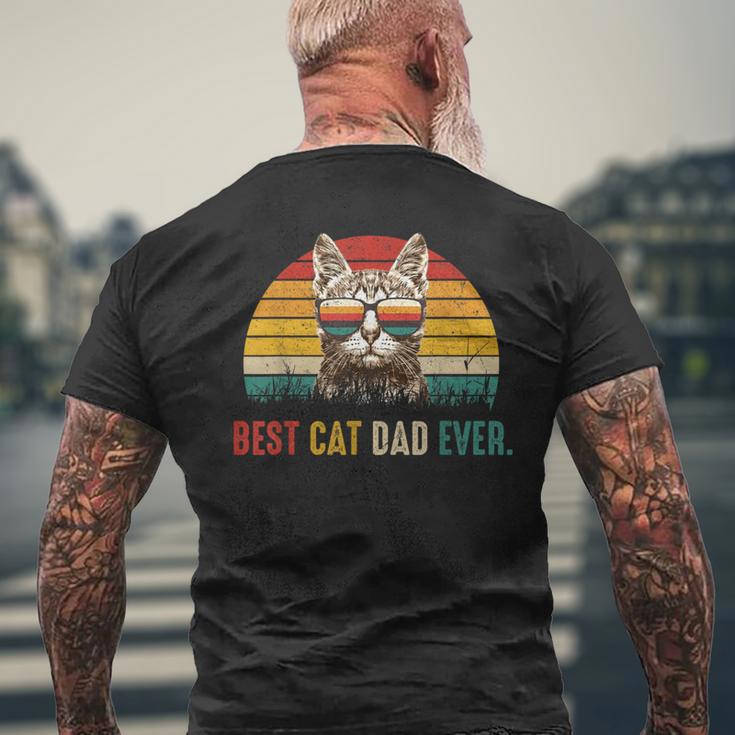 Best Cat Dad Everintage Cat Daddy Fun Cat Dad T-Shirt mit Rückendruck Geschenke für alte Männer