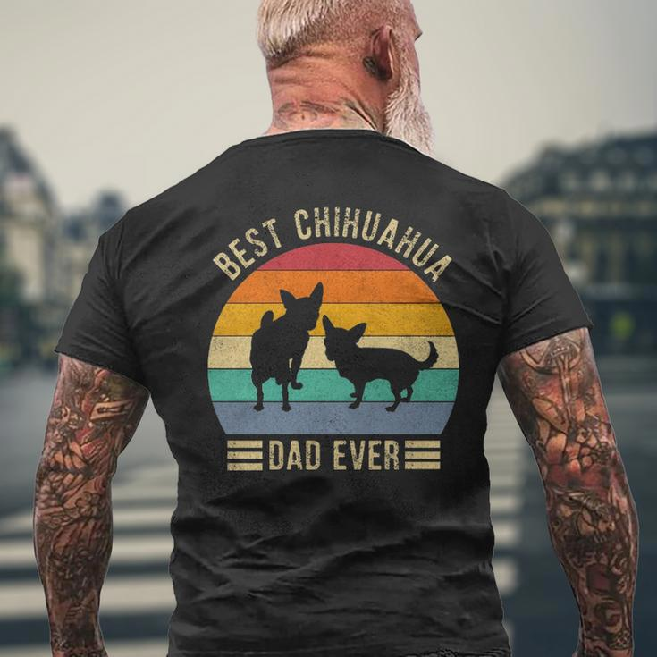Best Chihuahua Dad Ever Retro Vintage Dog Lover Men's T-shirt Back Print Gifts for Old Men