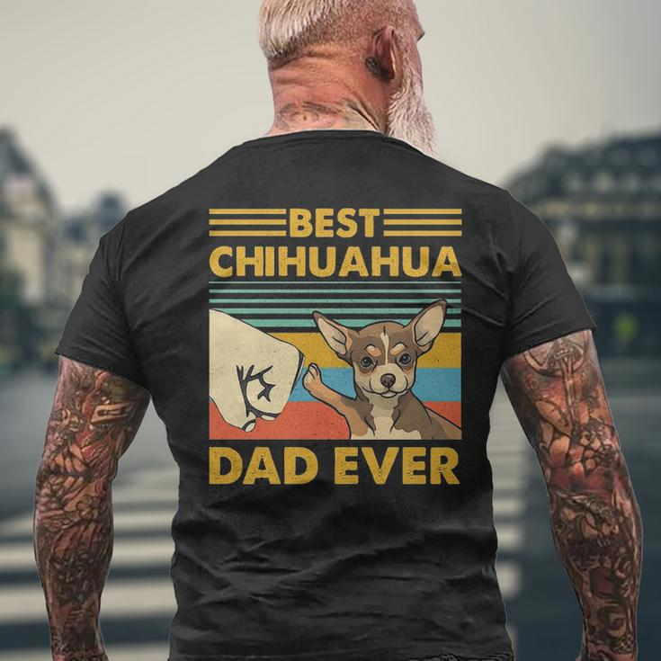 Best Chihuahua Dad Ever Retro Vintage Sunse Men's T-shirt Back Print Gifts for Old Men