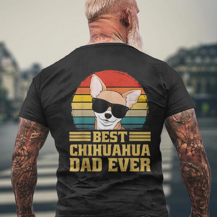 Best Chihuahua Dog Puppy Retro Dad Dad Dad Man T-Shirt mit Rückendruck Geschenke für alte Männer