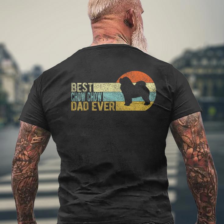 Best Chow Chow Dad Ever Retro Chow Chow Dog Vintage Men's T-shirt Back Print Gifts for Old Men