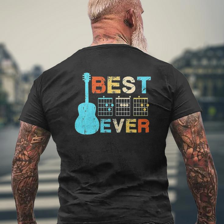 Best Dad Ever Guitar Chords Vintage Mens Back Print T-shirt Gifts for Old Men
