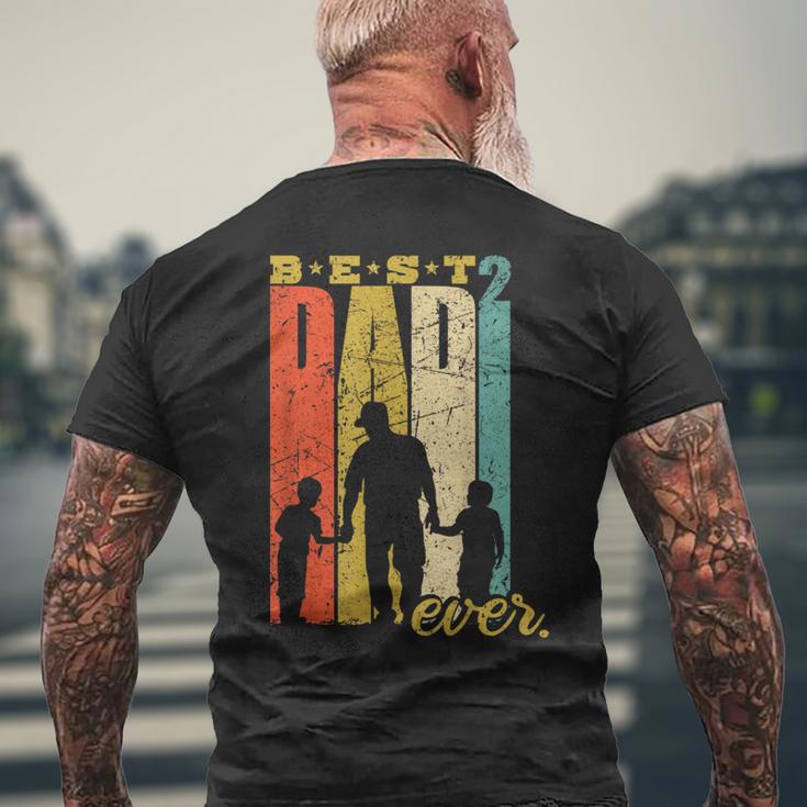 Best Dad Ever Papa 2 Söhne Double Dad T-Shirt mit Rückendruck Geschenke für alte Männer