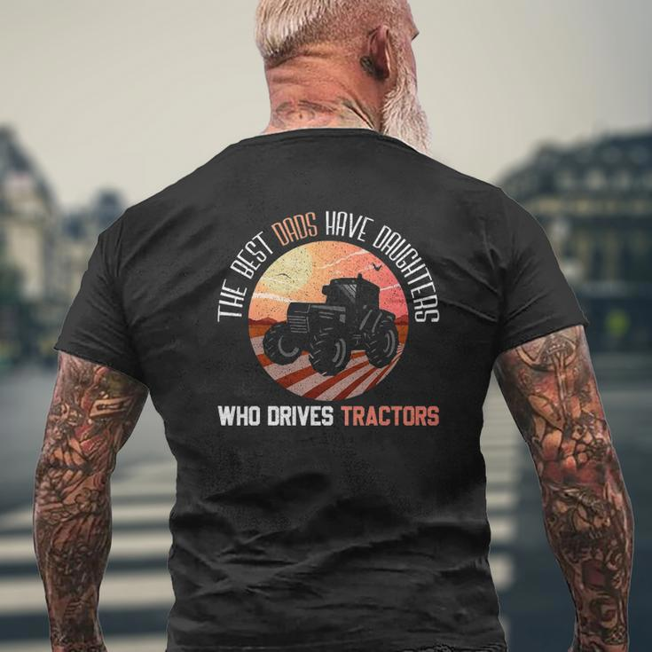 Best Dads Have Daughters Who Drives Tractors Fathers Day Mens Back Print T-shirt Gifts for Old Men