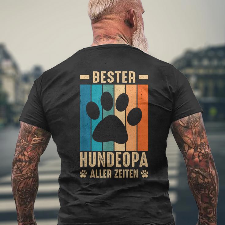 Best Dog Grandpa Of All Times T-Shirt mit Rückendruck Geschenke für alte Männer