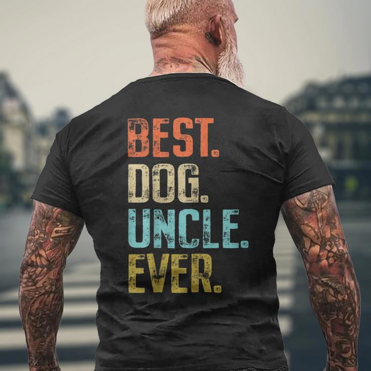 Best Dog Uncle Ever Vintage Dog Lover Men's T-shirt Back Print Gifts for Old Men