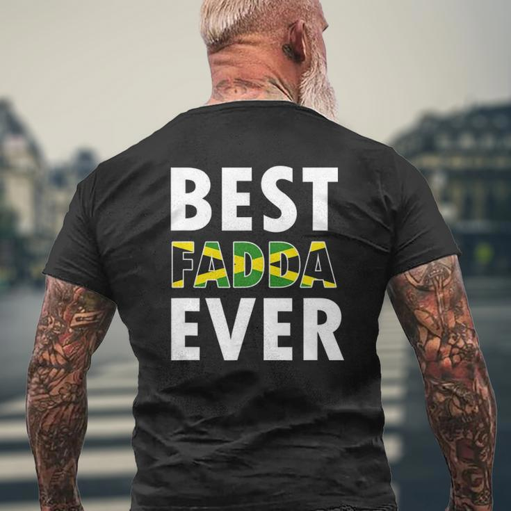 Best Fadda Ever Jamaican Dad Fathers Day Mens Back Print T-shirt Gifts for Old Men