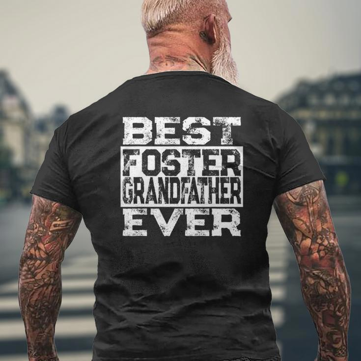 Best Foster Grandfather Ever Foster Family Grandparent Mens Back Print T-shirt Gifts for Old Men