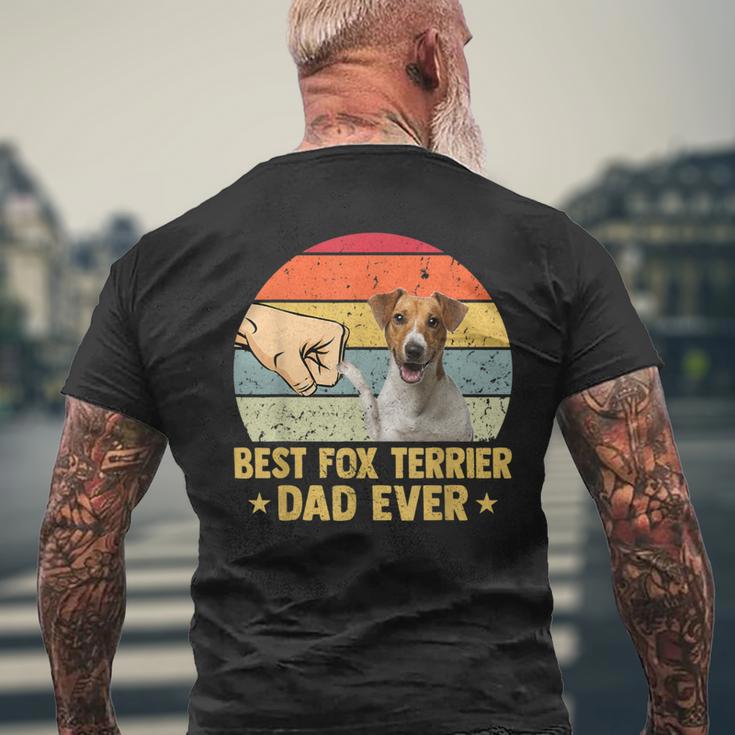 Best Fox Terrier Dad Ever Retro Vintage Father Day Men's T-shirt Back Print Gifts for Old Men