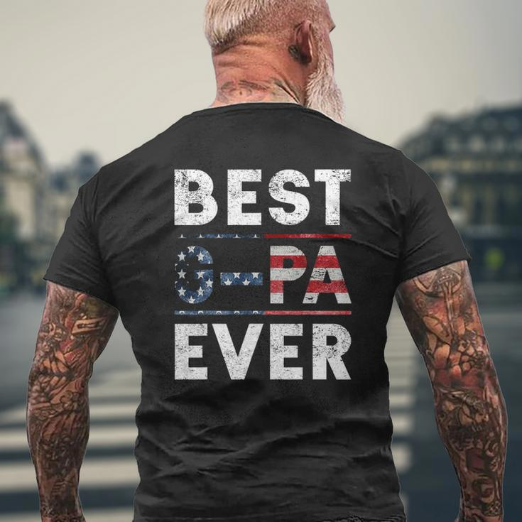 Best G-Pa Ever Vintage American Flag Parents Day Mens Back Print T-shirt Gifts for Old Men