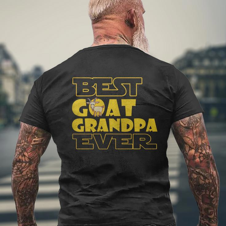 Best Goat Grandpa Ever Tshirt Mens Back Print T-shirt Gifts for Old Men