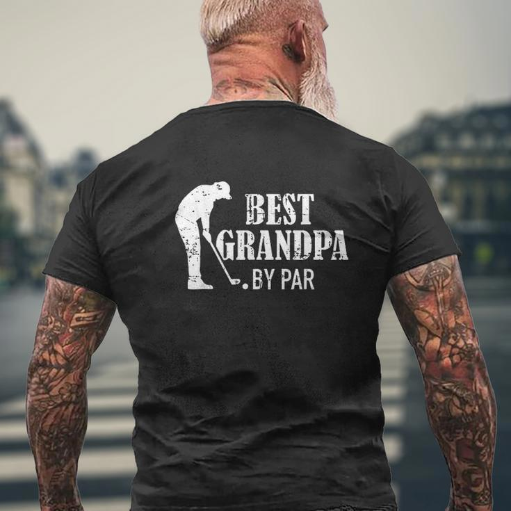 Best Grandpa By Par Mens Back Print T-shirt Gifts for Old Men
