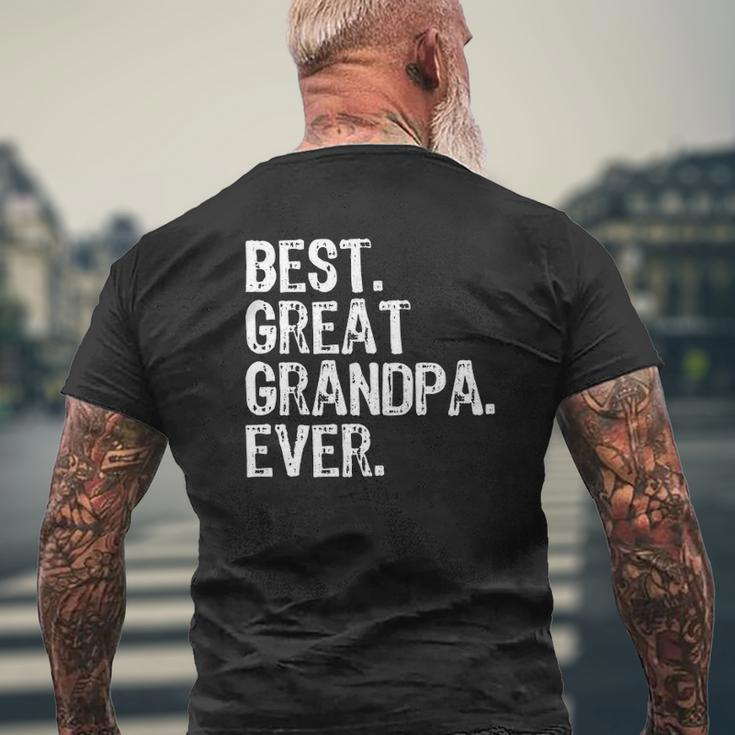 Best Great Grandpa Ever Grandparents Father's Day Mens Back Print T-shirt Gifts for Old Men
