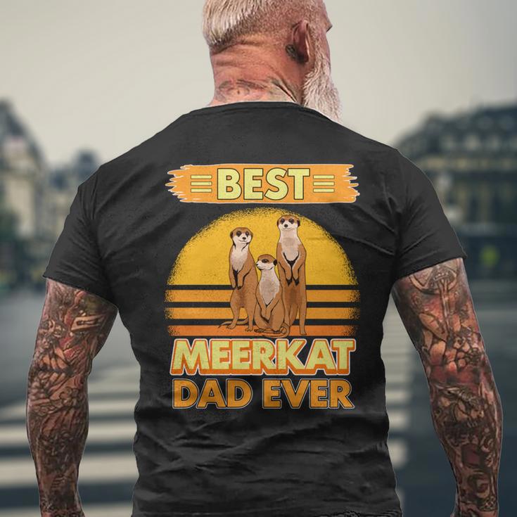 Best Meerkat Dad Ever Papaatertag Erdmännchen T-Shirt mit Rückendruck Geschenke für alte Männer