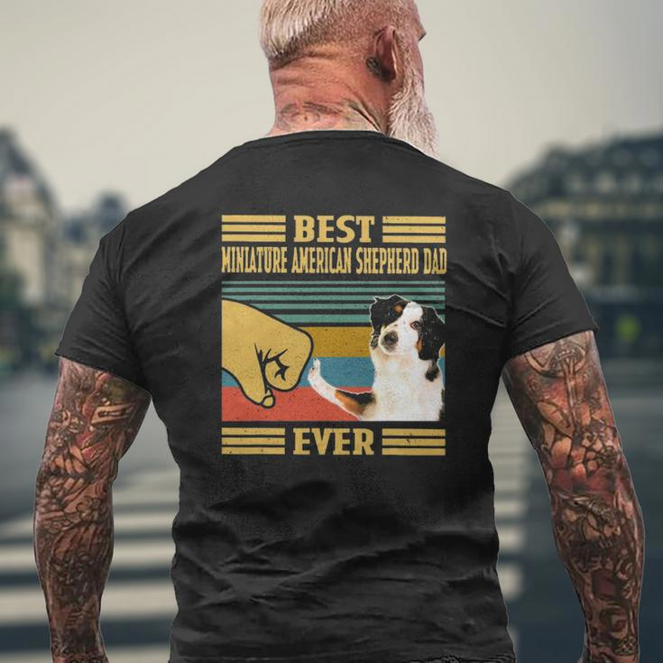 Best Miniature American Shepherd Dad Ever Father's Day Mens Back Print T-shirt Gifts for Old Men