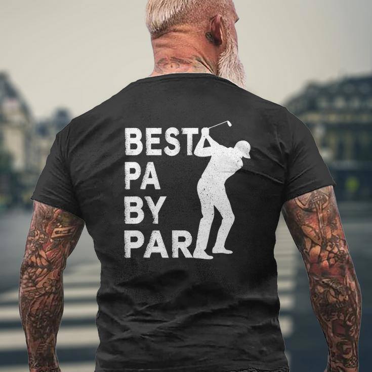 Best Pa By Par Father's Day Golf Grandpa Mens Back Print T-shirt Gifts for Old Men