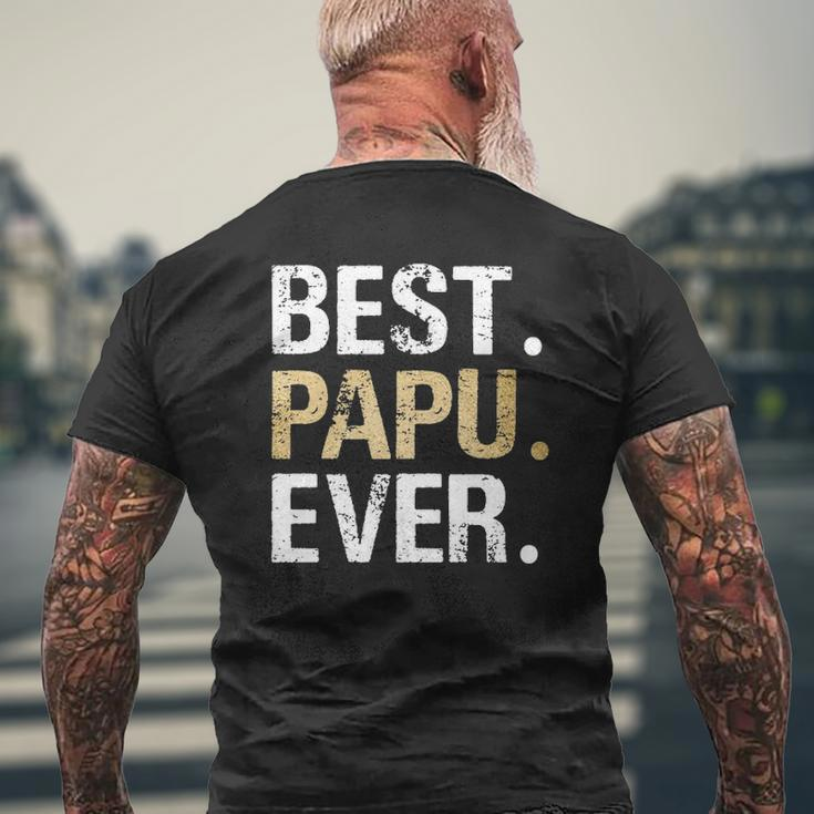 Best Papu For Grandfather From Granddaughter Grandson Mens Back Print T-shirt Gifts for Old Men