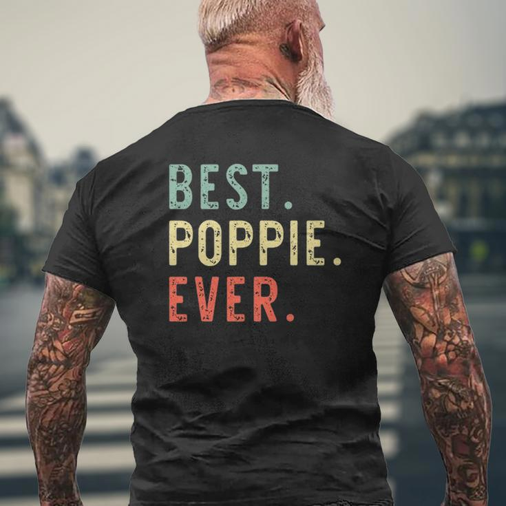 Best Poppie Ever Cool Vintage Father's Day Mens Back Print T-shirt Gifts for Old Men