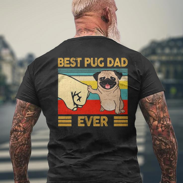 Best Pug Dad Ever Retro Vintage Fun Daddy Father's Day Men's T-shirt Back Print Gifts for Old Men