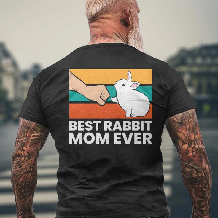 Best Rabbit Mom Ever Cute Bunny Rabbit Mom Men's T-shirt Back Print Gifts for Old Men