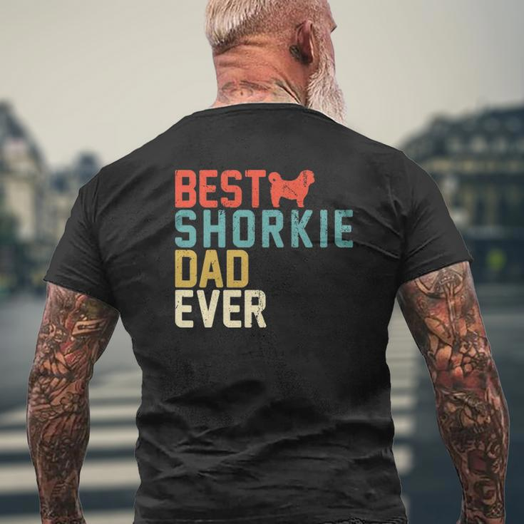 Best Shorkie Dad Ever Retro Vintage Mens Back Print T-shirt Gifts for Old Men